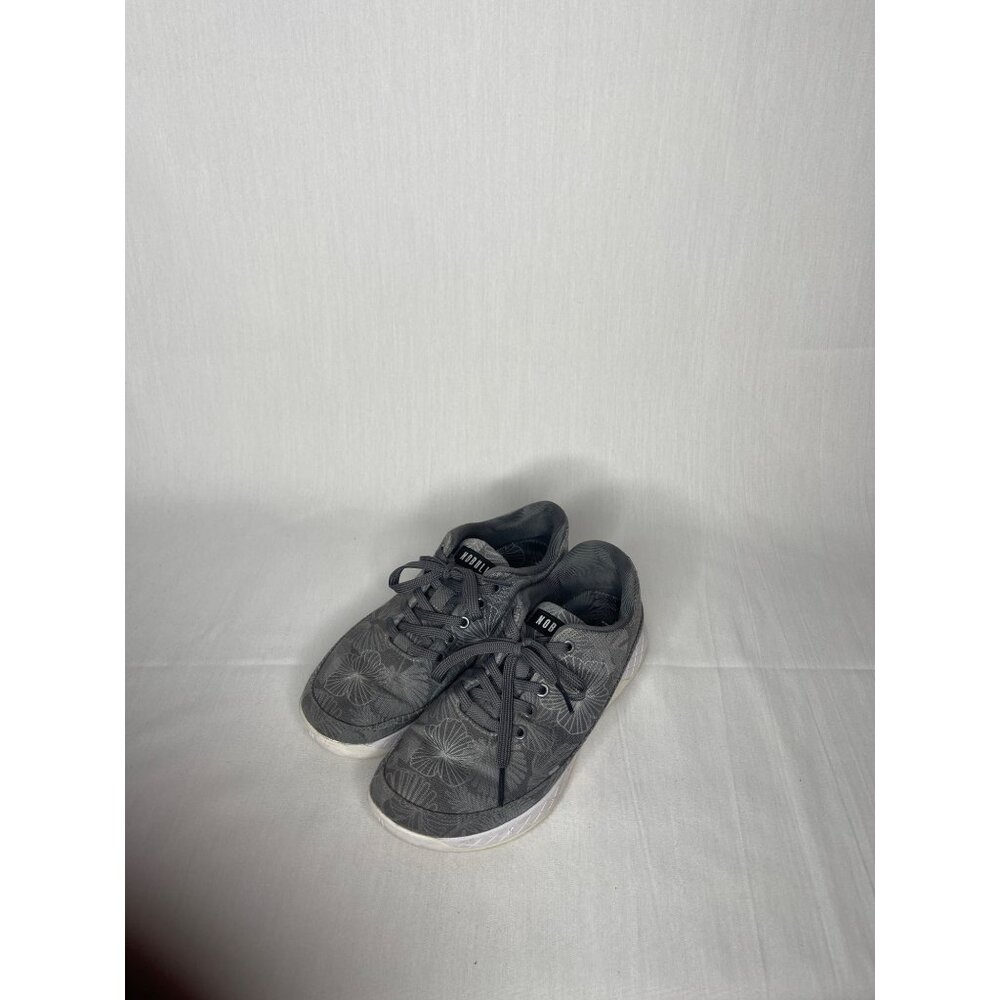 Nobull Womens Gray Floral Trainers Size 9 Flexible Lightweight Sole Athletic